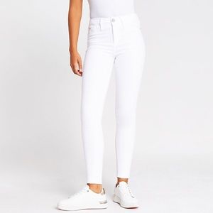 River Island Molly Skinny White Ripped Jeans